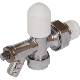 10MM ANGLED RADIATOR VALVE WITH DRAIN OFF