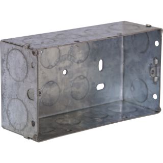 Galvanised Metal Box - Double 47Mm