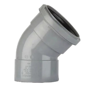 (w) SB403G 110MMX135DG SOIL O/SET BEND D/S GRY