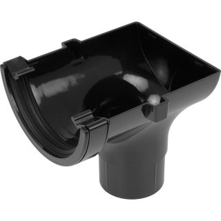 KF02 Kayflow Rainwater Round Stopend Outlet Black