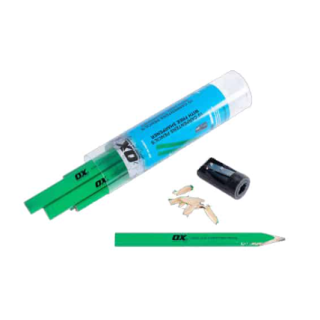 Ox-T023010 Ox Trade Hard Green Carpenters Pencils 10 Pk