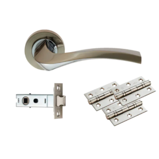 UDP008SNCP/Intb Satin Nickel/Polished Chrome Sines Latch Pack
