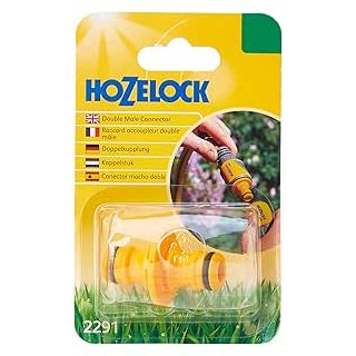 (w) Hozelock 2291 Double Male Hose Connector 12.5Mm (1/2)
