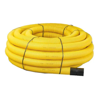 (w) SWDR 100MM X 25M COIL  YELLOW PERF GAS DUCT BS4962 68070