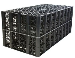 1000 X 500 X 400  Polystorm Soakaway Crate + 4 Connectors