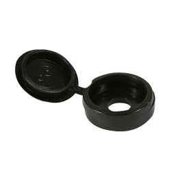 To Fit 3.0 To 4.5 Screw Small Hinged Screw Cap - Black 100 Pcs