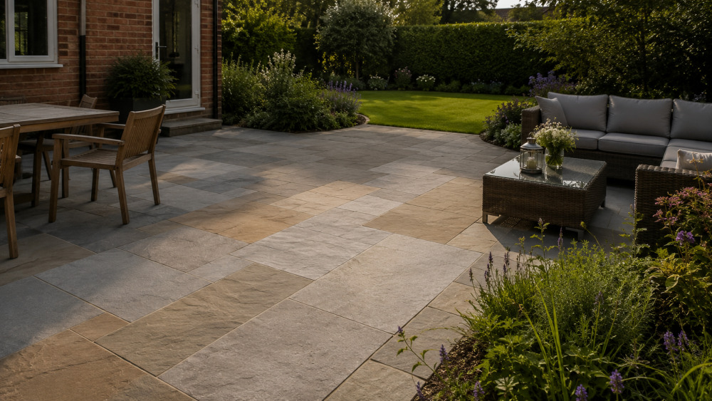 paving in garden